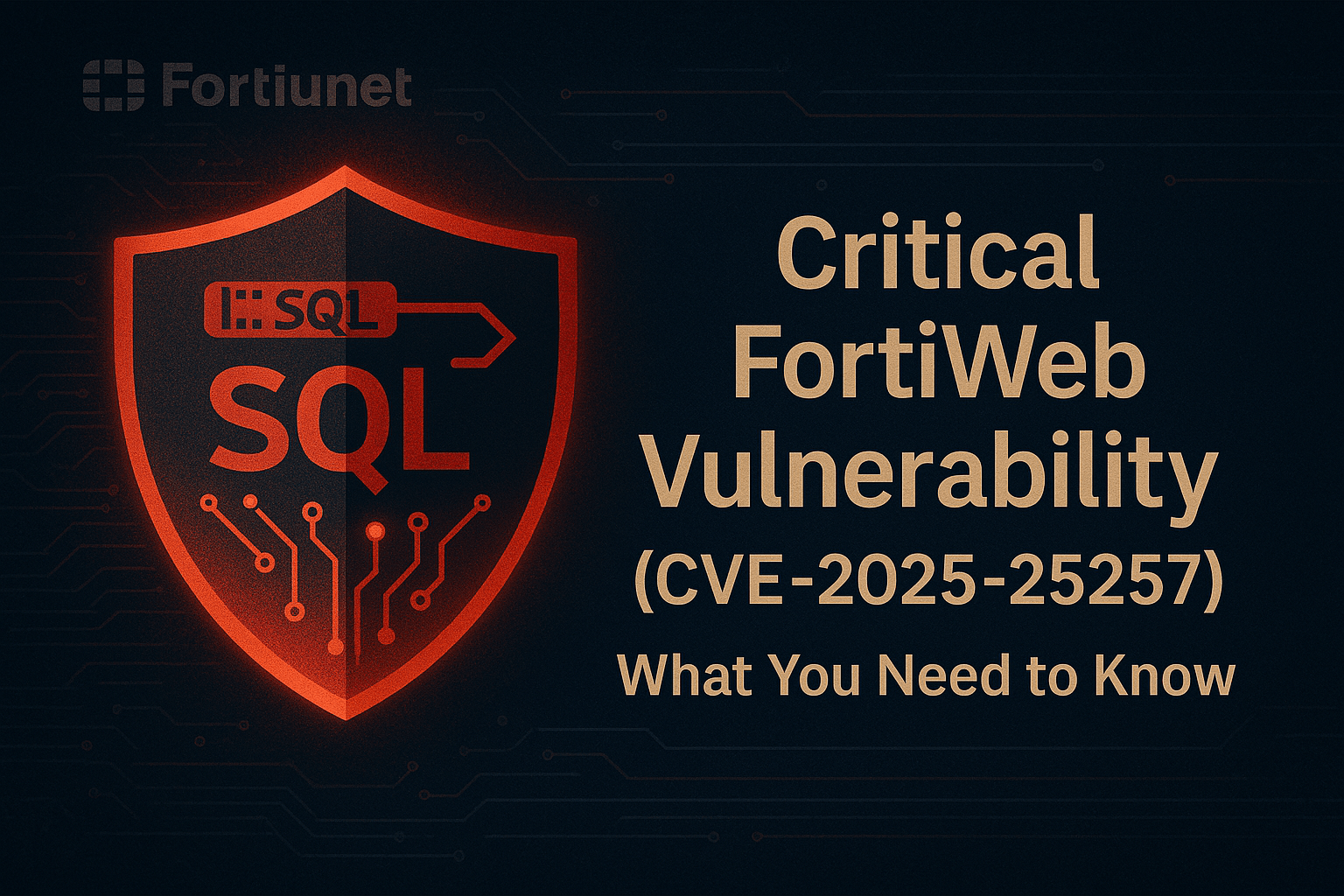 Critical FortiWeb Vulnerability (CVE-2025-25257)
